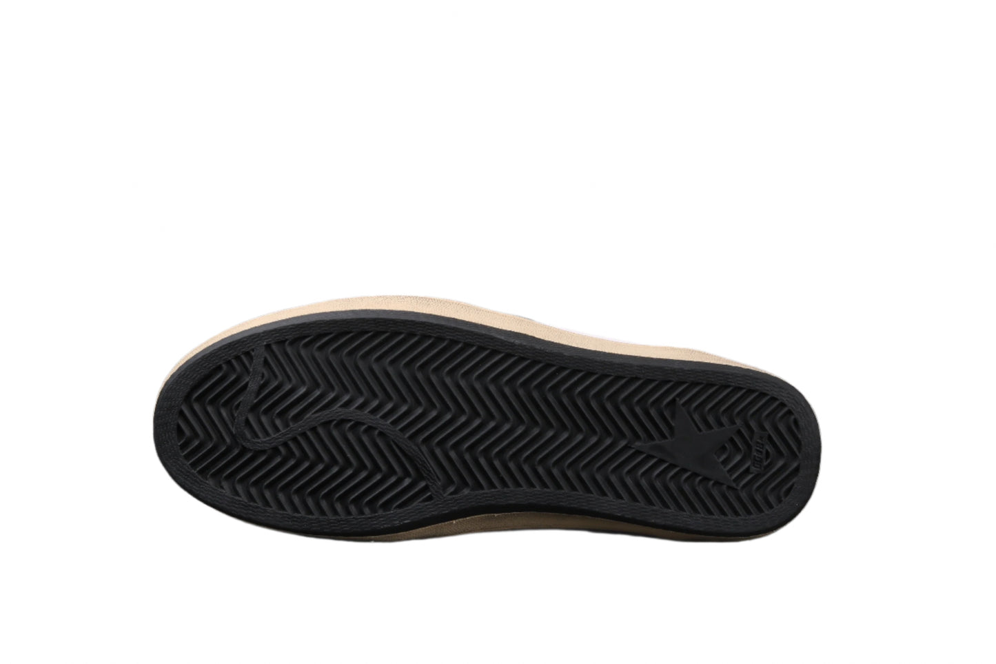 Black sneaker sole with a white background